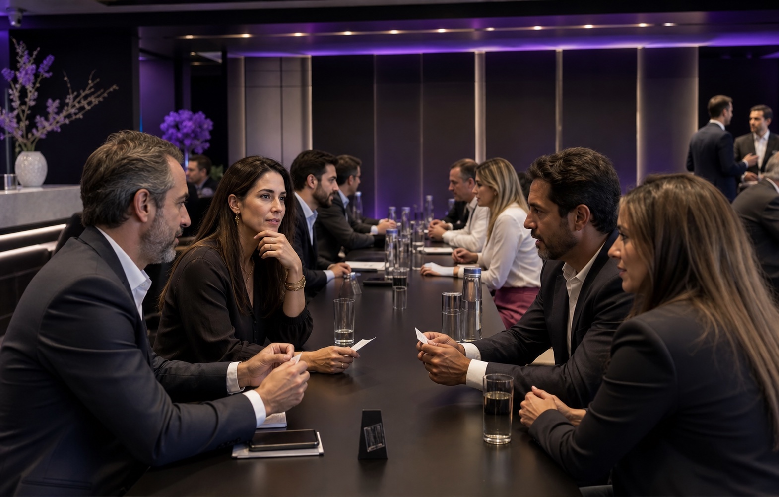 Empresários em um encontro de networking